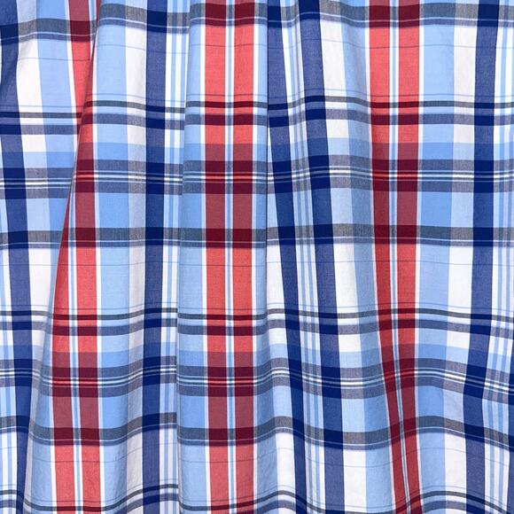 Vineyard Vines Preppy Slim Fit Blue Red Plaid Whale Button Up Shirt Size Small - Picture 7 of 14